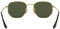 Ray Ban RB3548N - Zeshoekige zonnebril - Goud - Groen G-15 - 51mm