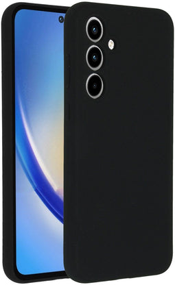 Accezz Samsung Galaxy A35 - Liquid Silicone Backcover - Schokabsorberend - Zwart
