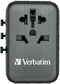 Verbatim Universele Reisadapter - 2x USB-C PD 60W & QC 4+ / 2x USB-A QC 3.0 - Zwart Grijs