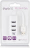 Ewent EW1122 - Mini USB 2.0 Hub - 4-poorts - Wit