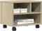 vidaXL - Printerkastje - met - wielen - 41x32x34,5 - cm - sonoma - eikenkleurig