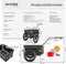 tectake® CargoXpress - Fietskar 2-in-1 - Bagagekar en Duwwagen - Belastbaar tot 50kg