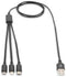 Digitus AK-300160-010-S - 3-in-1 USB-laadkabel - 1 m - Zwart