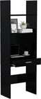 vidaXL - Boekenkast - 60x35x180 - cm - bewerkt - hout - hoogglans - zwart