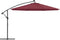vidaXL - Zweefparasol - met - LED-verlichting - 350 - cm - bordeauxrood