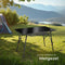 tectake® Campingtafel Bastiaan - Opvouwbaar Aluminium - Verstelbare Hoogte - Zwart
