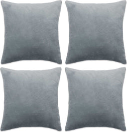 vidaXL - Kussenhoezen - 4 - st - 40x40 - cm - stof - grijs