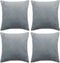 vidaXL - Kussenhoezen - 4 - st - 40x40 - cm - stof - grijs