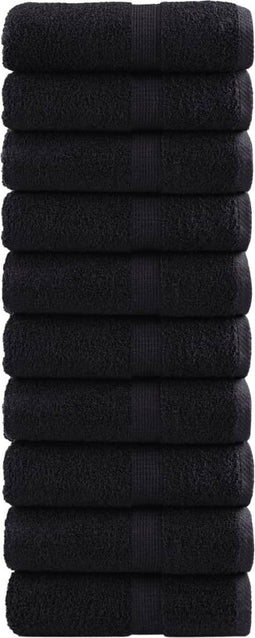 vidaXL - Gastendoekjes - SOLUND - 10 - st - 600 - g/m² - 30x50 - cm - zwart