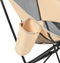 VirtuFit Camping Stoel Compact - Opvouwbare Strandstoel met Draagtas - Inclusief Armsteunen - Beige