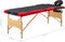 vidaXL - Massagetafel - inklapbaar - 3 - zones - hout - zwart - en - rood