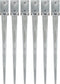vidaXL - Grondpinnen - 6 - st - 9x9x90 - cm - gegalvaniseerd - staal - zilverkleurig