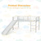 Coast Hoogslaper - Bedframe met Glijbaan en Ladder - Valbeveiliging - Wit - 198 x 96 x 109 cm