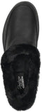 Skechers Hands Free Slip-Ins Cozy Escape - Dames Pantoffels - Imitatieleer met Bontkraag - Zwart
