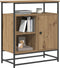 vidaXL - Sideboard - Artisan - Eiken - 69x35x80 - cm - Gemaakt - van - Engineered - Wood - en - Staal