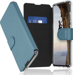 Accezz Hoesje Geschikt voor Samsung Galaxy A70 Hoesje Met Pasjeshouder - Accezz Xtreme Wallet Bookcase - Lichtblauw