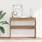 vidaXL - Wandtafel - 102x30x80 - cm - bewerkt - hout - artisanaal - eikenkleur