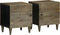 vidaXL - Nachtkastjes - 2 - st - 40x33x46 - cm - massief - mangohout - lichtgrijs
