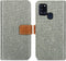 iMoshion Hoesje Geschikt voor Samsung Galaxy A21s Hoesje Met Pasjeshouder - iMoshion Luxe Canvas Bookcase - Grijs