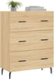 vidaXL - Dressoir - 69,5x34x90 - cm - bewerkt - hout - sonoma - eikenkleurig
