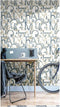 Noordwand Behang Friends & Coffee Words and Letters blauw en metallic