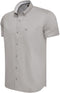 Cappuccino Italia Toscana - Heren Overhemd Korte Mouw - Stretch - Grijs - Maat L