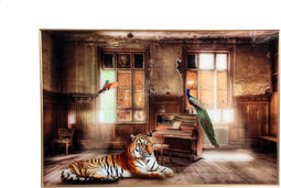 PTMD Melani 'Abandoned House'' Kunst Wanddecoratie - 120x80 cm - Bruin