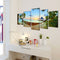 Canvas muurdruk set zandstrand met hangmat 100 x 50 cm