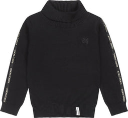 Koko Noko U-BOYS - Jongens Trui - Lange mouw met col - Zwart - Maat 110