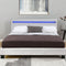 Juskys Verona - Gestoffeerd bed - 120 x 200 cm - LED Verlichting - Wit