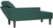 vidaXL - Chaise - longue - met - kussen&rechterarmleuning - fluweel - donkergroen