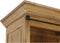 Vitrinekast - 125x48x210 - Naturel/zwart - Mangohout/ijzer