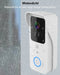 Living Needs Videodeurbel - Draadloze Deurbel met Camera - 1080P HD - Grijs