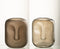 J-Line vaas Gezicht - glas - bruin - small - 2 stuks