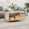 vidaXL - Salontafel - 90x49x45 - cm - bewerkt - hout - sonoma - eikenkleurig
