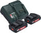 Metabo 685161000 - Gereedschapsaccu 18 V - 2 x 2,0 Ah Li-ion (2 stuks)