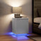 vidaXL - Nachtkastje - met - LED-verlichting - 38x34x50 - cm - wit