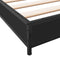 vidaXL - Bedframe - LED - bewerkt - hout - metaal - zwart - 140x190 - cm
