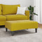 Voetenbank 77x55x31 cm fluweel geel