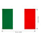 Italiaanse Vlag - 90 x 150 cm - Groen, Wit en Rood - Set van 2