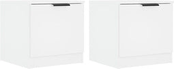 vidaXL - Nachtkastjes - 2 - st - 40x39x40 - cm - wit
