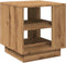 vidaXL - Salontafel - 40x40x43 - cm - bewerkt - hout - artisanaal - eikenkleurig
