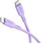 USB-C Silicone Oplaadkabel - Snelladen tot 60W - 1.5 meter - Paars