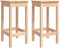vidaXL - Barkrukken - 2 - st - 40x40x78 - cm - massief - grenenhout