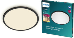 Philips SuperSlim plafonnière - 18 W - SceneSwitch - zwart