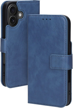 Mobiparts iPhone 16 - Classic Wallet Case - MagSafe Compatible - Steel Blue