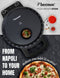 Bestron Turbo Pizzaoven - Elektrische pizzaoven 320°C - Pizzasteen en 2 houten spatels - Matzwart