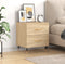 vidaXL - Nachtkastje - 40x35x47,5 - cm - bewerkt - hout - sonoma - eikenkleurig