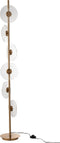 J-Line wandklok Bloem - waterhyacint/metaal - naturel/wit - large - Ø 61 cm - woonaccessoires