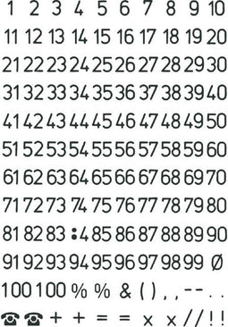 Etiket herma 4155 5mm getallen zwart op transp | 10 stuks